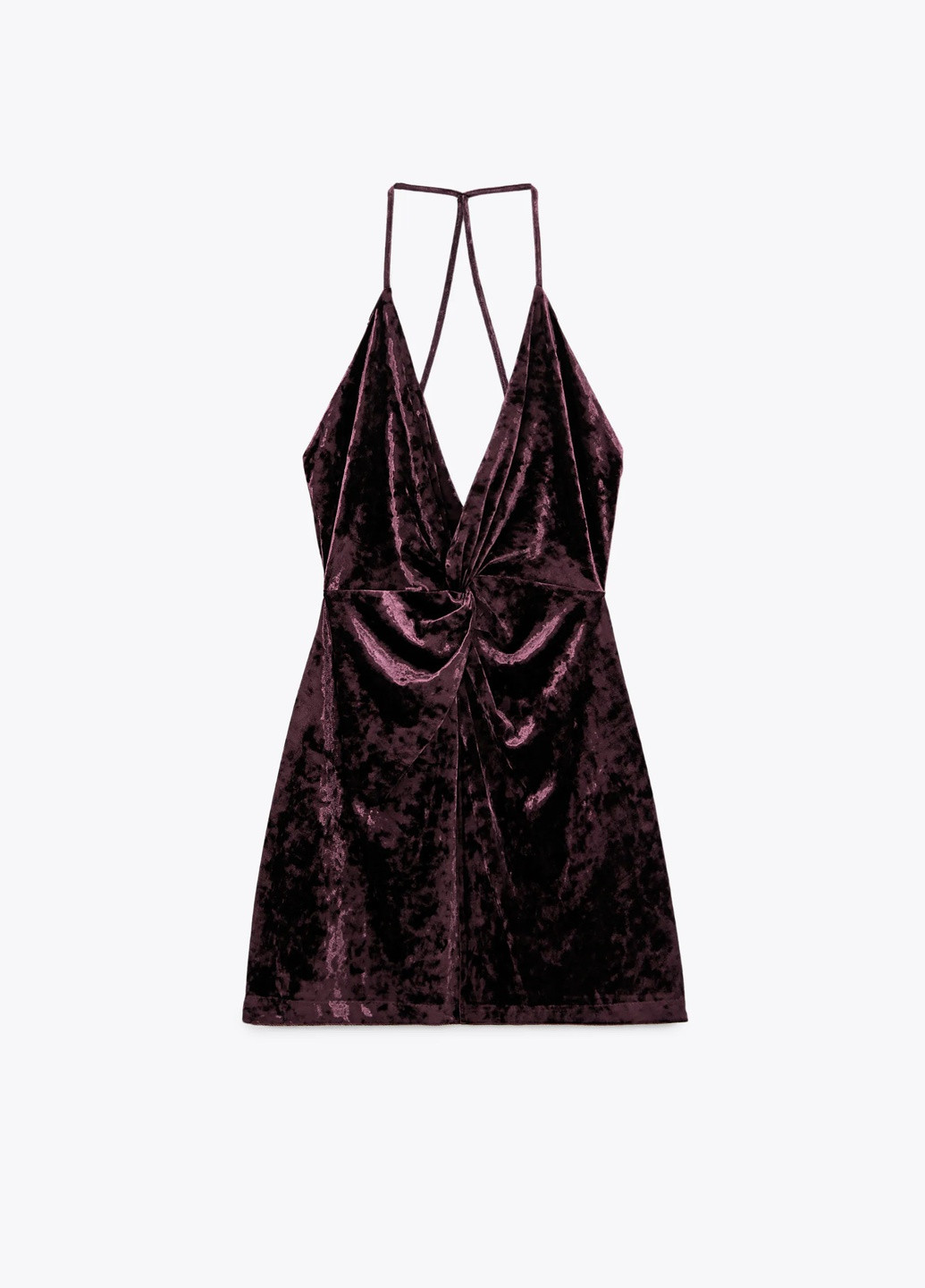 Темно-фиолетовое кэжуал платье Zara однотонное