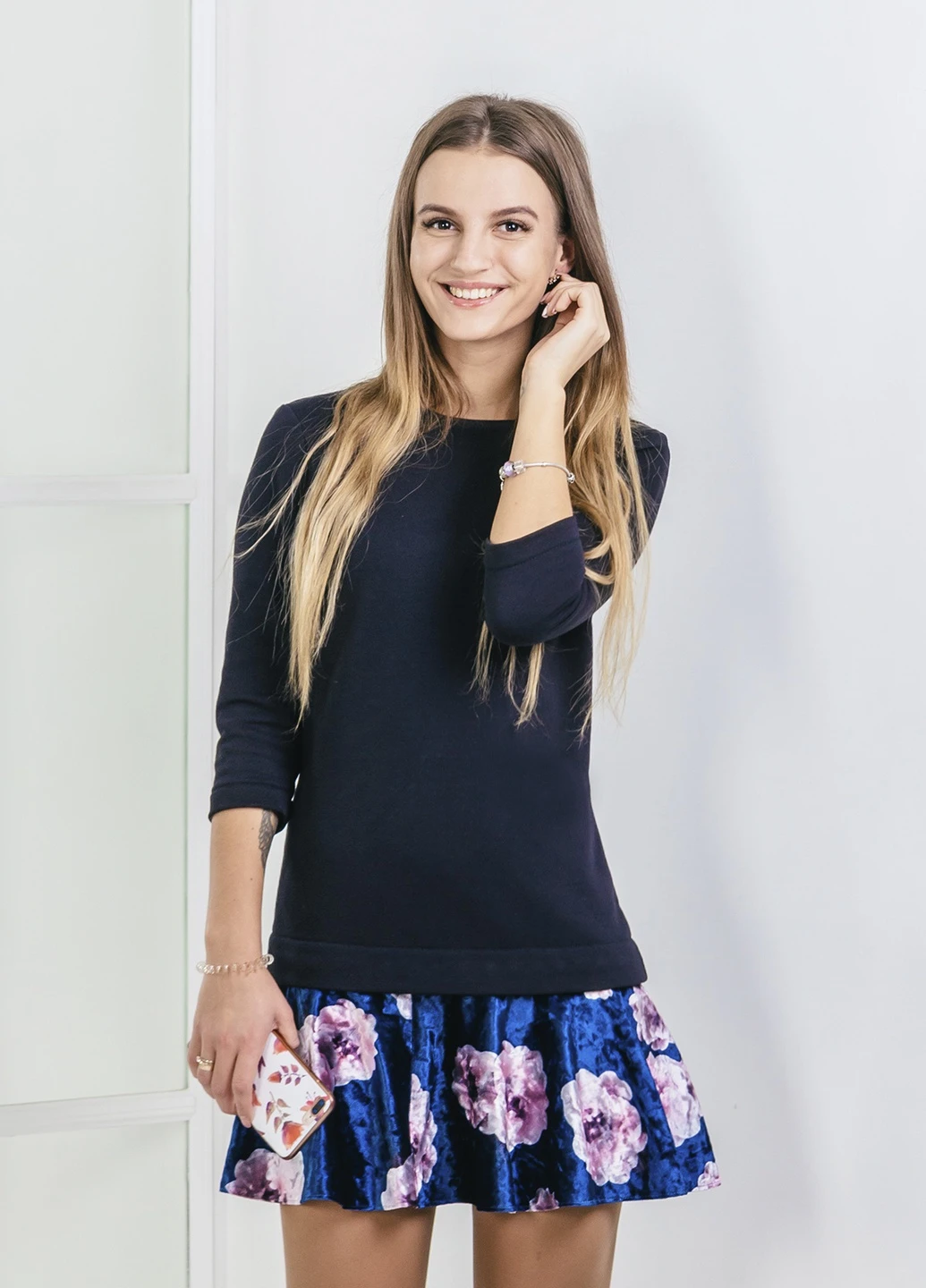 Комбінована кежуал сукня сукня-трансформер Тю-Тю! з квітковим принтом
