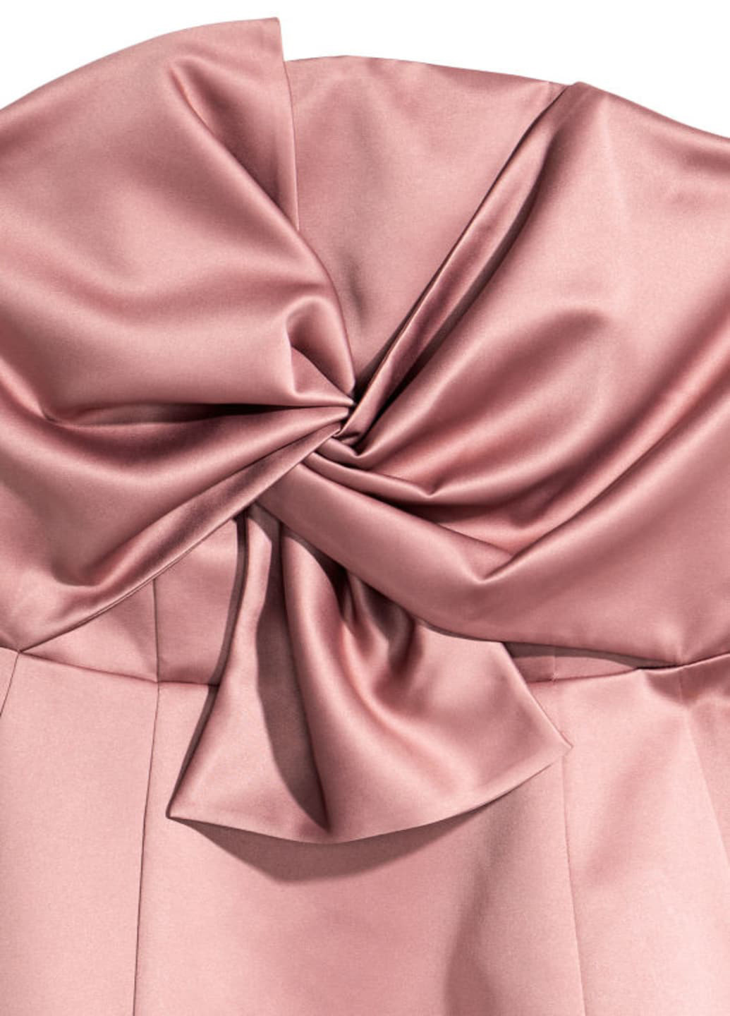 Розовое коктейльное платье а-силуэт, с юбкой-солнце H&M однотонное