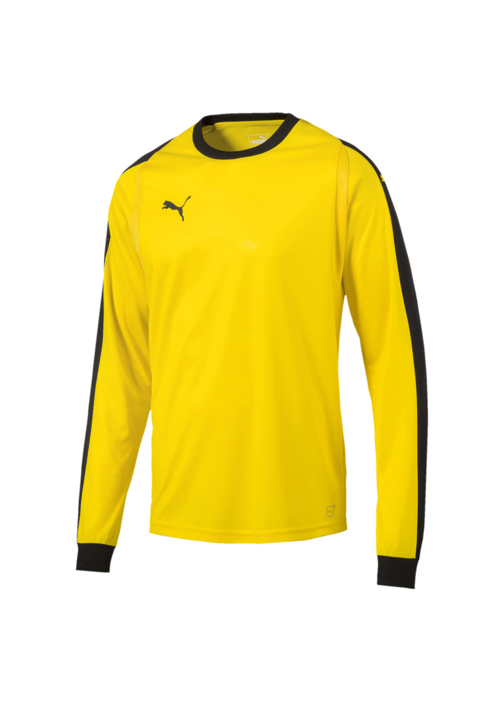 Желтая демисезонная футболка liga long sleeve men’s football goalkeeper jersey Puma