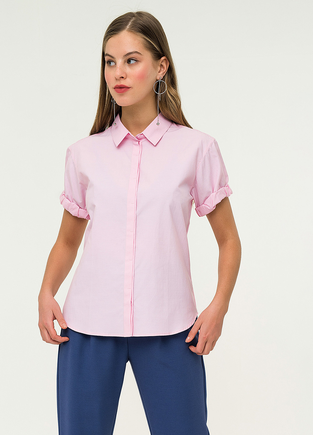 Светло-розовая кэжуал рубашка befree