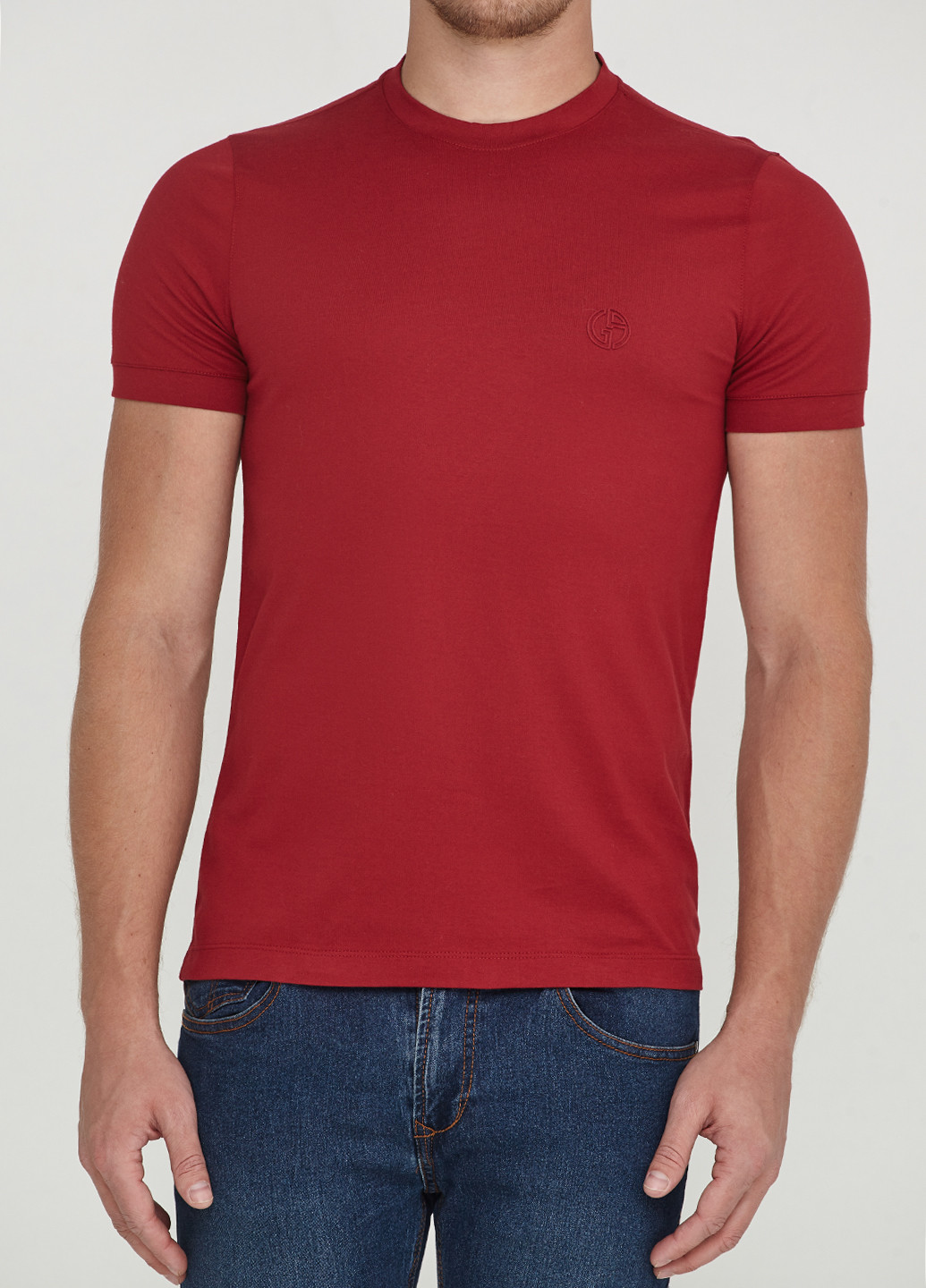 Бордовая футболка Giorgio Armani
