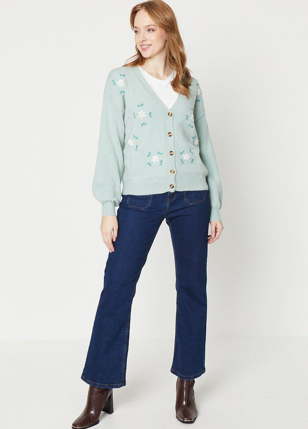 Мятный демисезонный кардиган Oasis