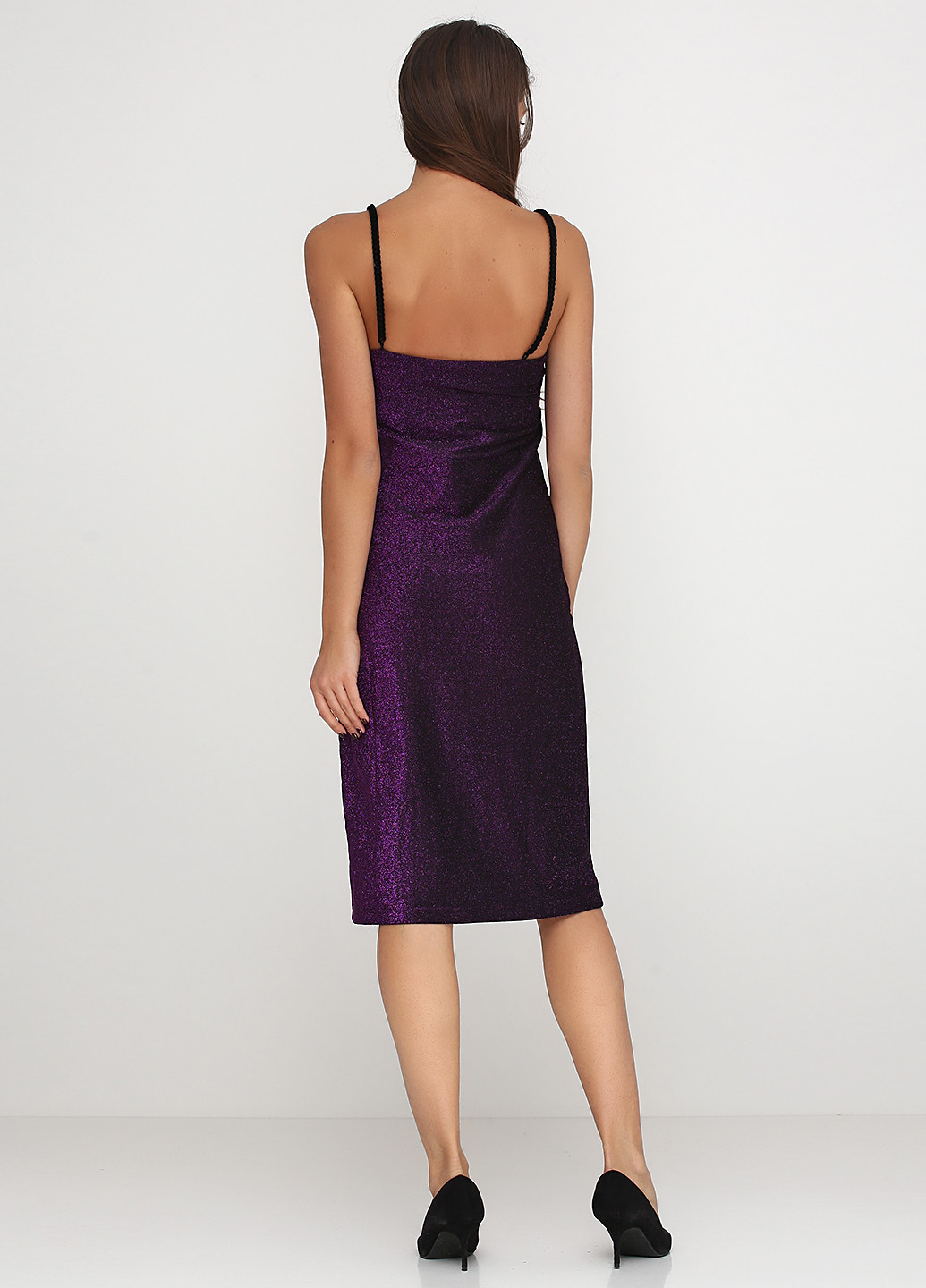 Фиолетовое коктейльное платье Y.TWO меланжевое