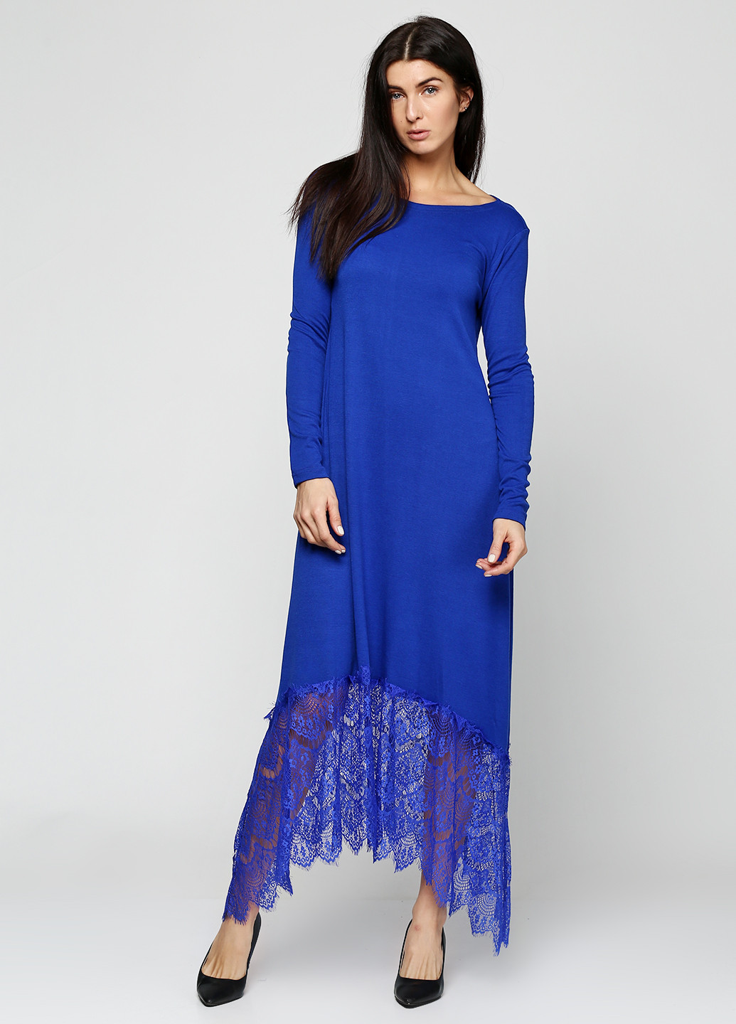 Синее коктейльное платье Majaly однотонное