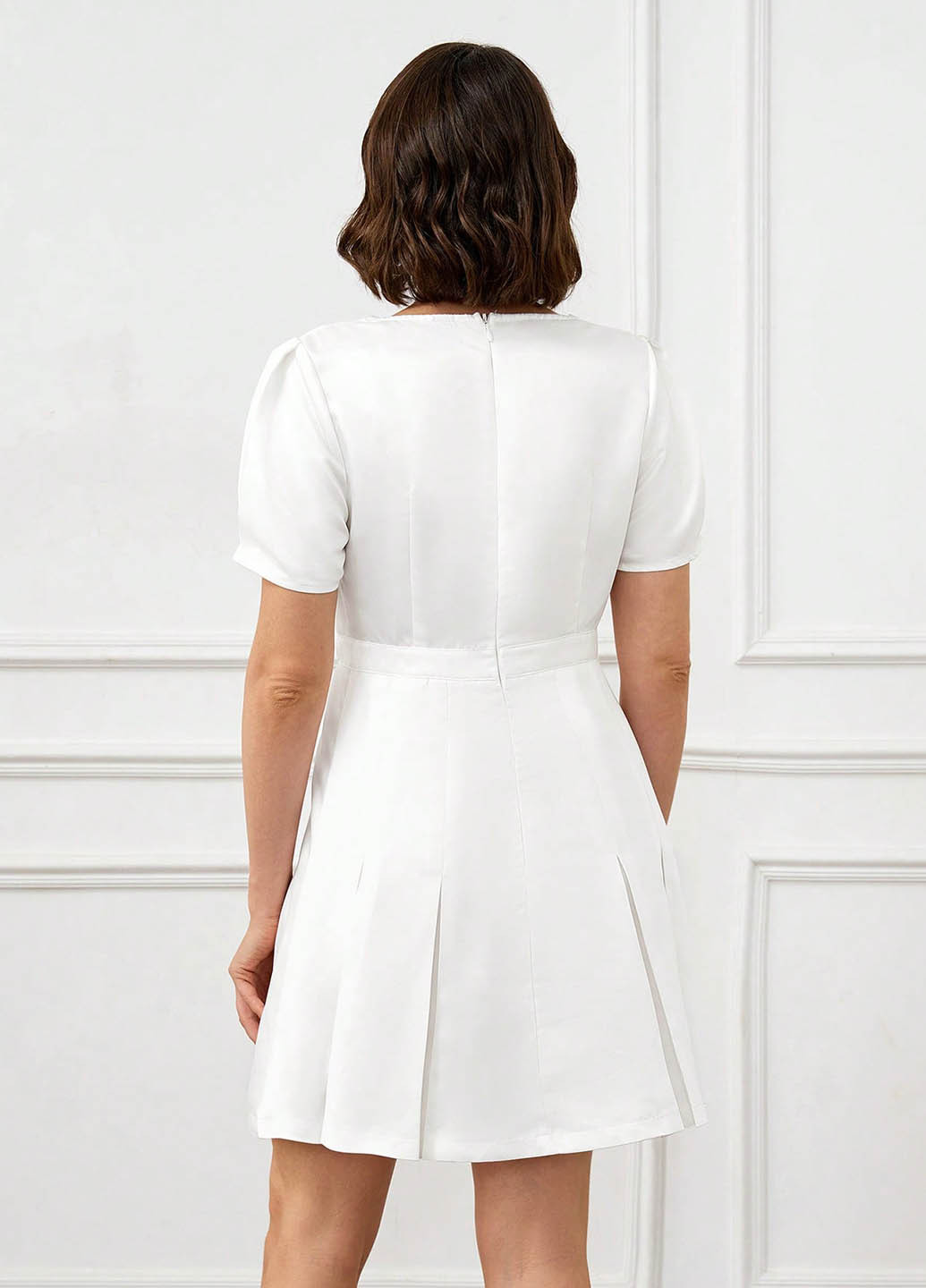 Белое вечернее, кэжуал платье SHEIN однотонное