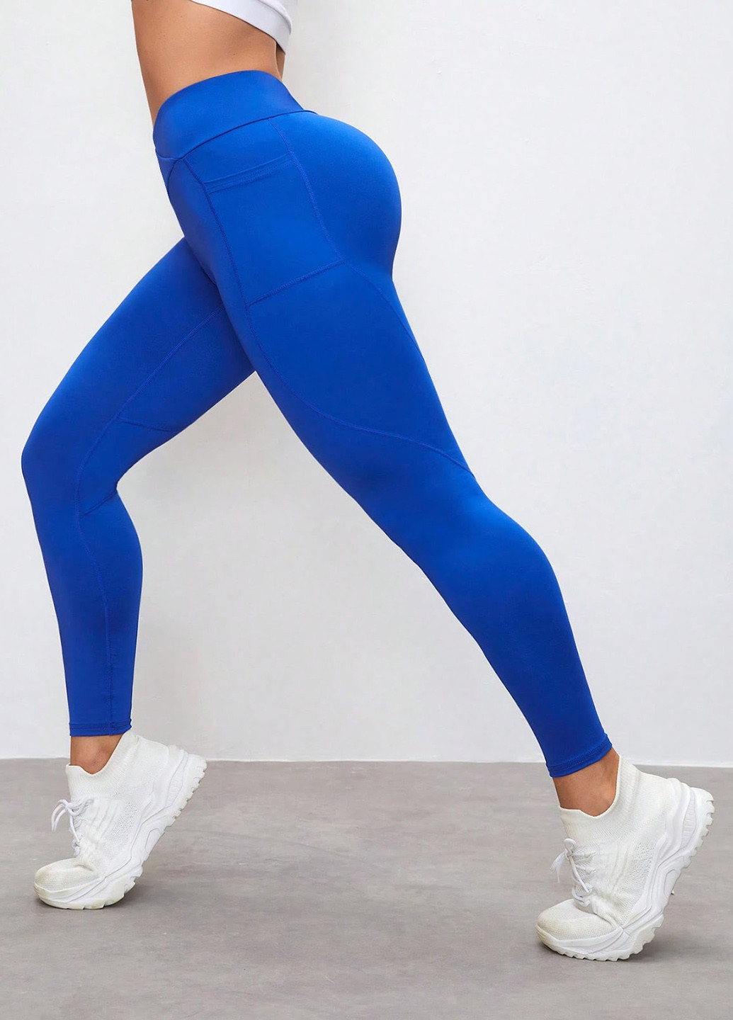 Синие демисезонные леггинсы SHEIN