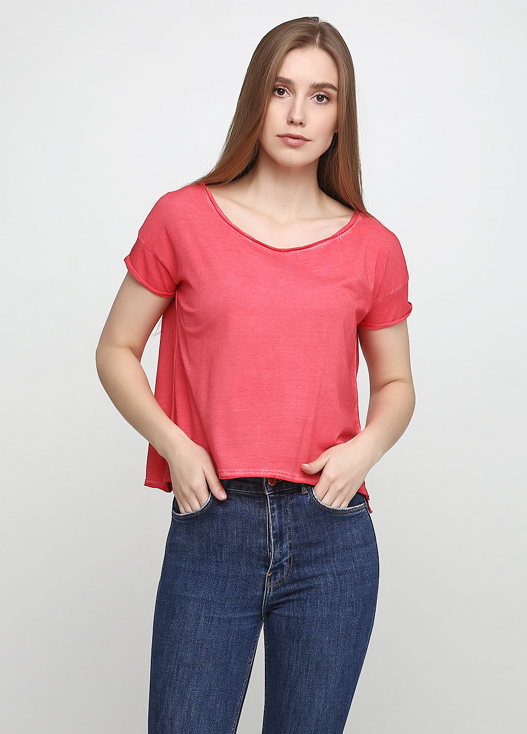 Красная летняя футболка Cotton Belt