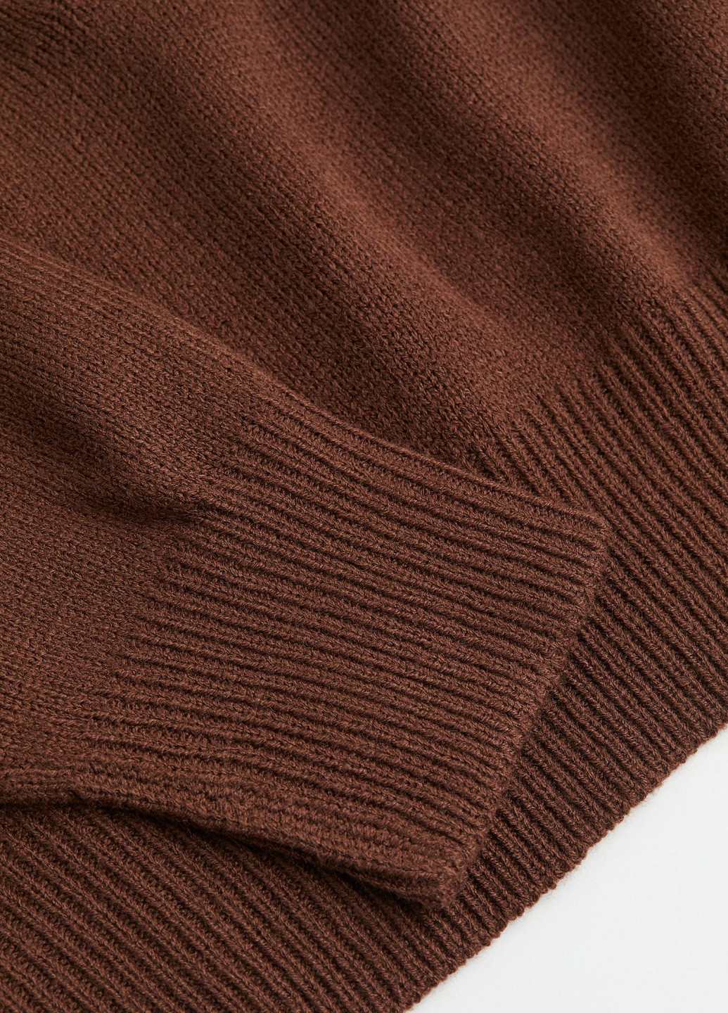 Темно-коричневый демисезонный свитер с воротнико H&M
