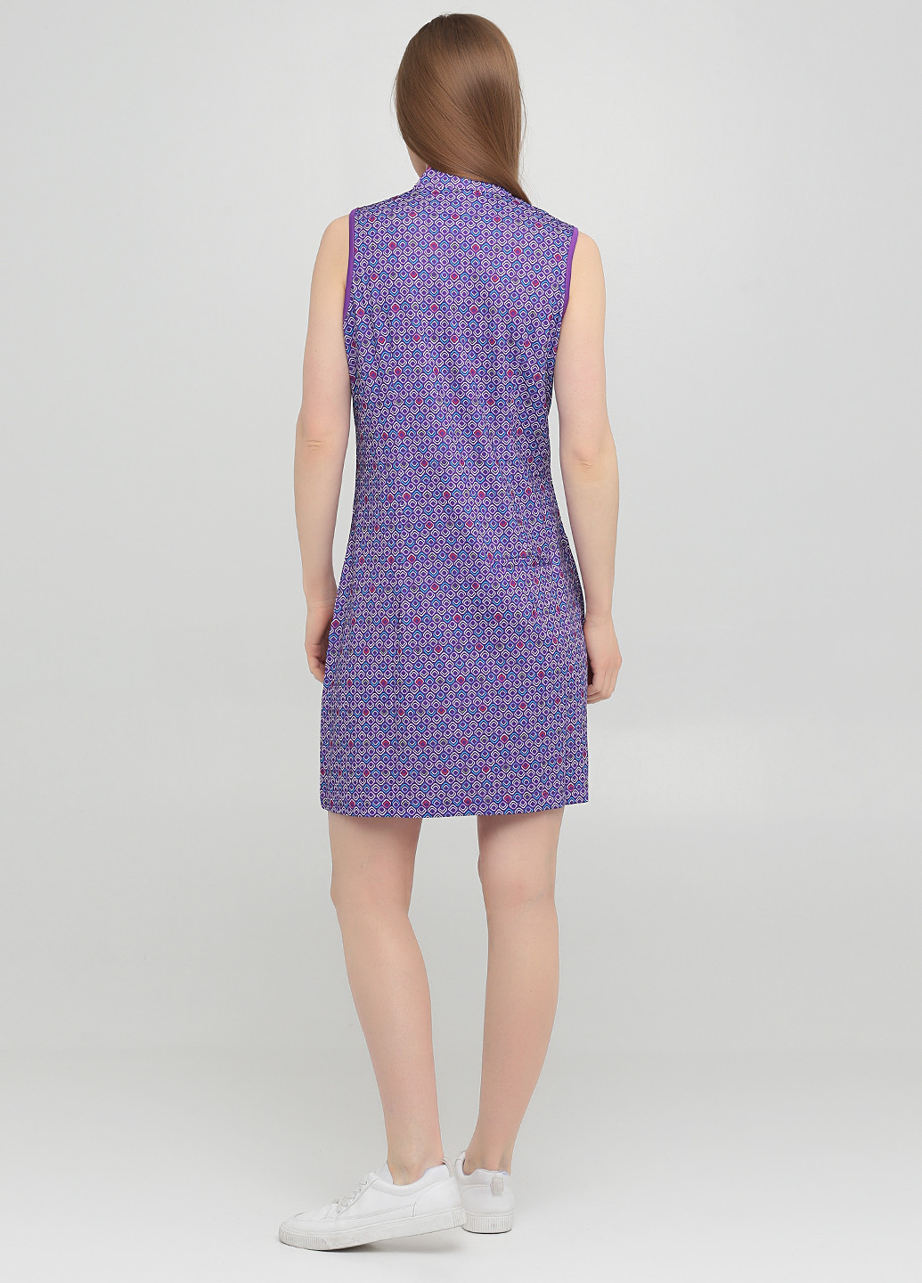Сиреневое спортивное платье Greg Norman с геометрическим узором