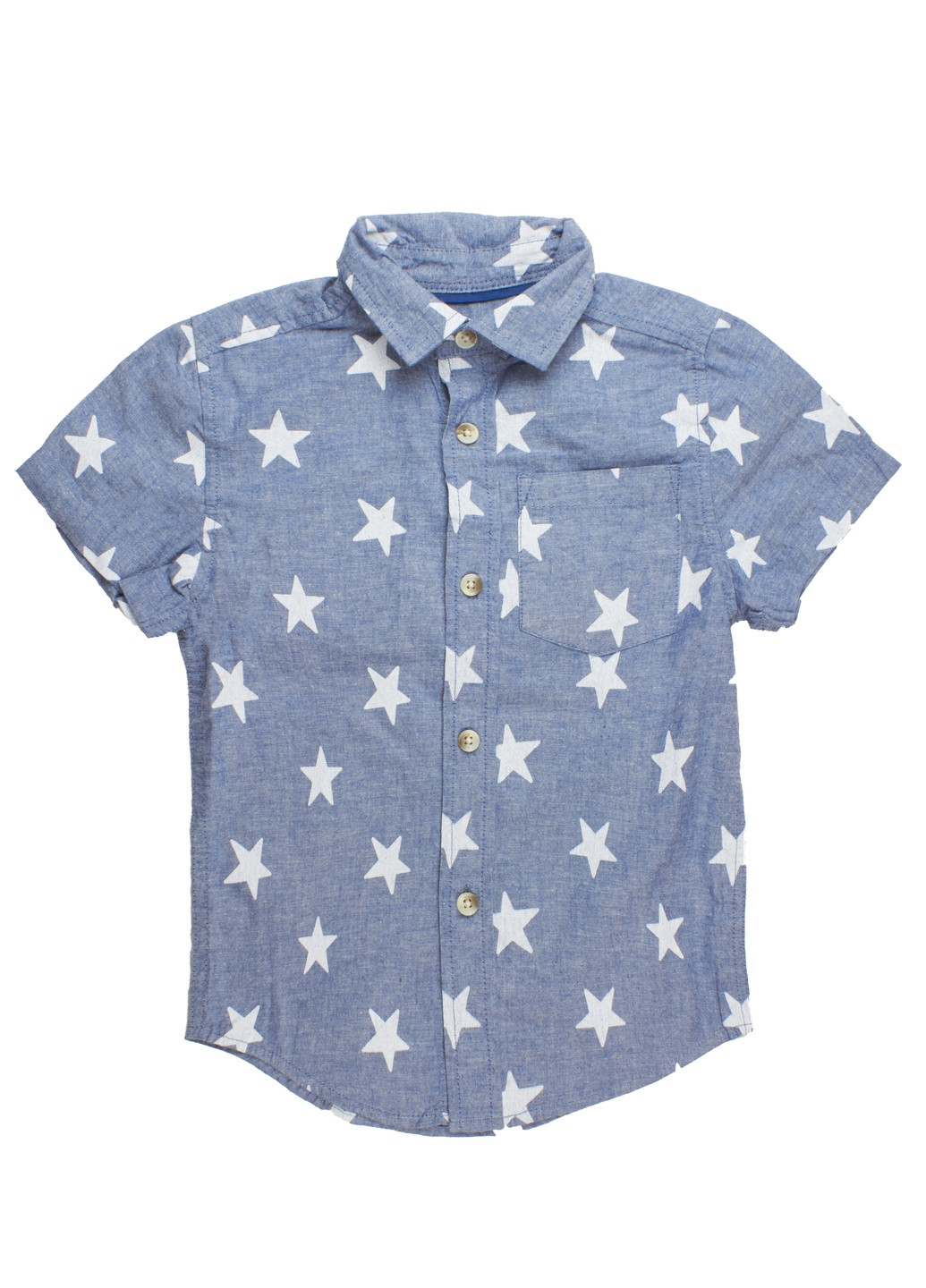 Синяя кэжуал рубашка со звездами Cat & Jack