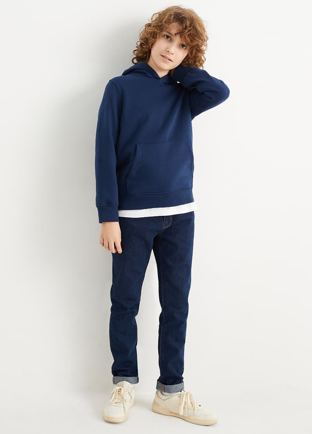 Темно-синие демисезонные джинсы C&A