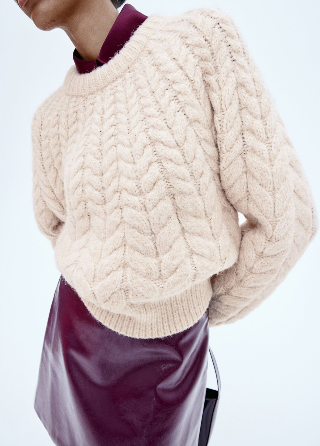 Светло-розовый зимний джемпер джемпер H&M