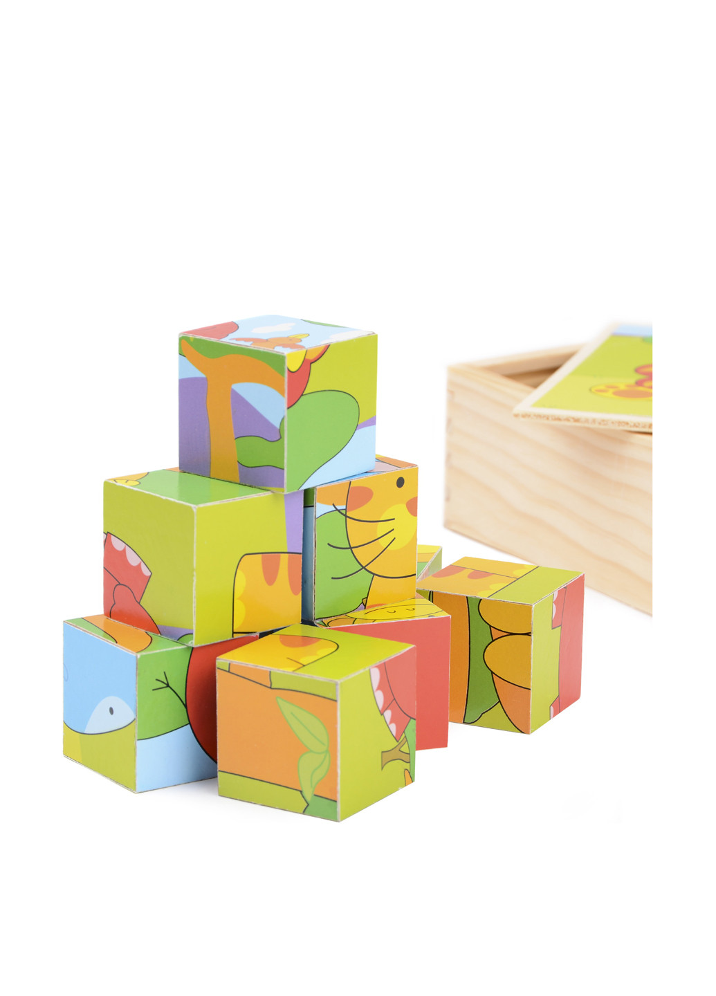 Кубики пазлы в пенале (9 шт.), 13х13 см NaNa (138015859)