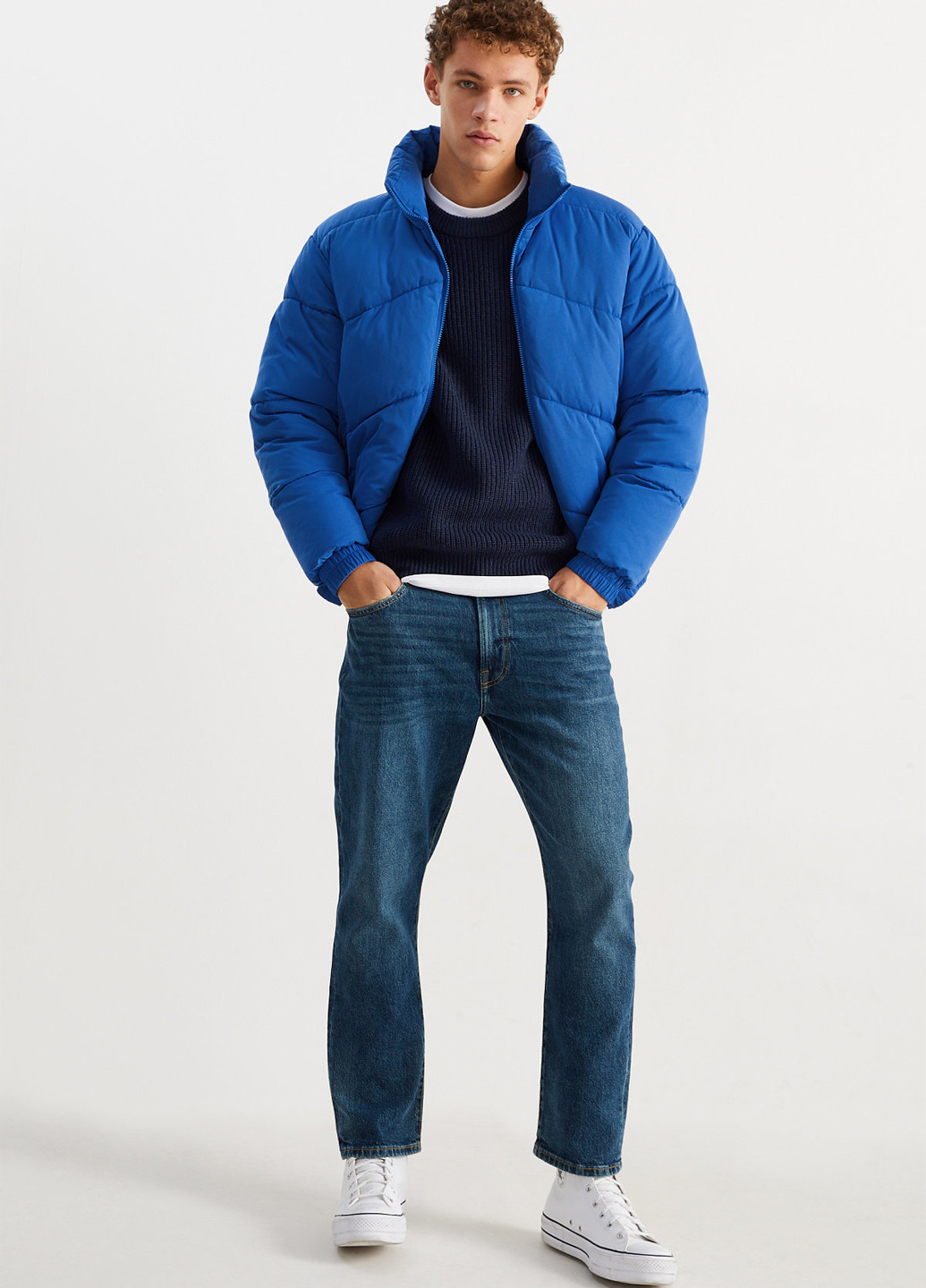 Синяя демисезонная куртка C&A