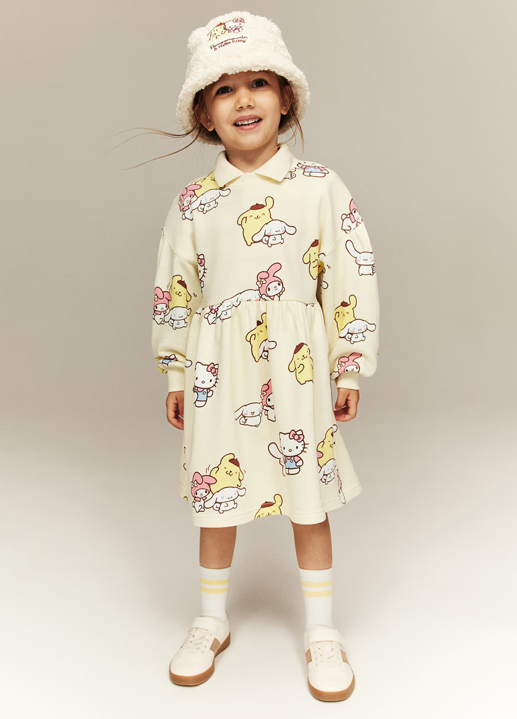 Светло-бежевое платье H&M (366117069)