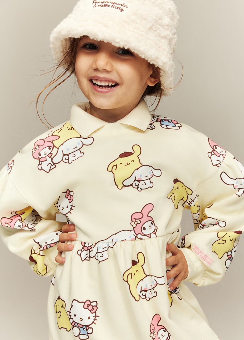 Светло-бежевое платье H&M (366117069)