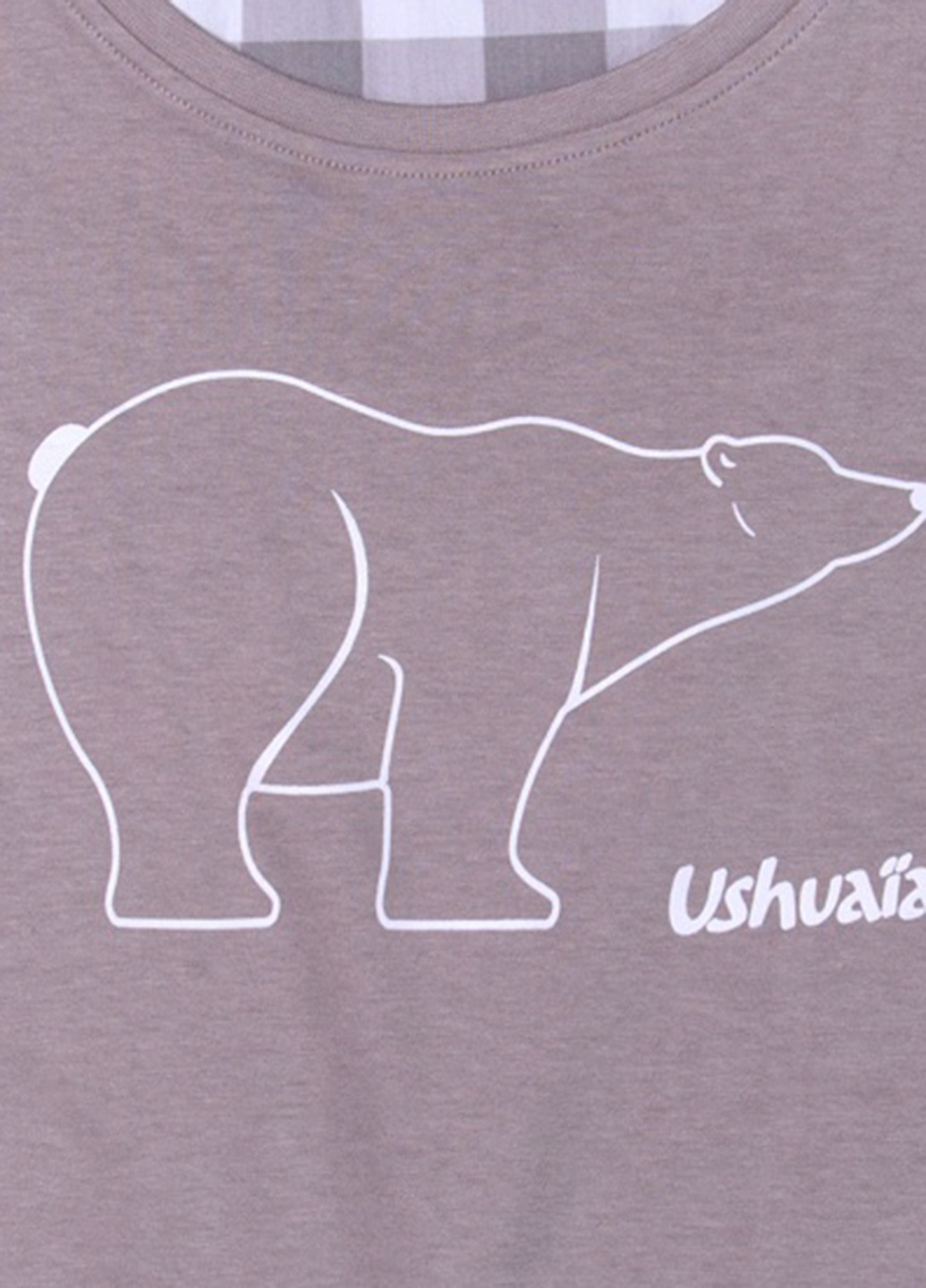Сіра всесезон піжама (лонгслів, брюки) Ushuaia