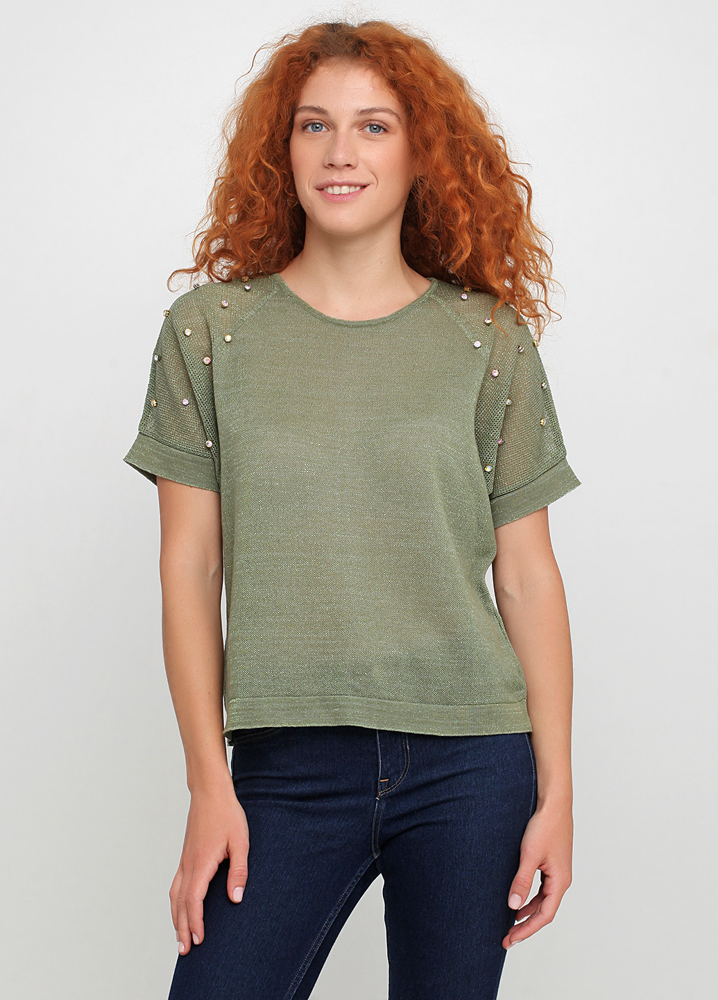 Зеленая демисезонная блуза Sassofono