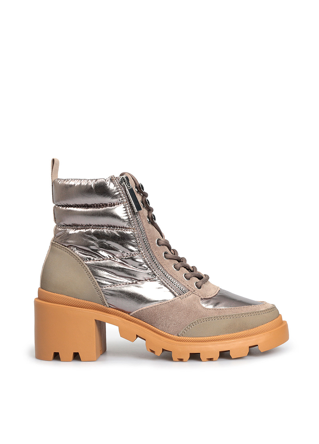 Зимние ботинки Kendall & Kylie со шнуровкой, на тракторной подошве из натуральной замши, тканевые