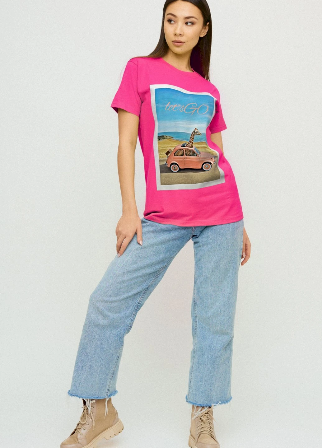 Футболка Boyfriend / air print / YAPPI - (237407576)