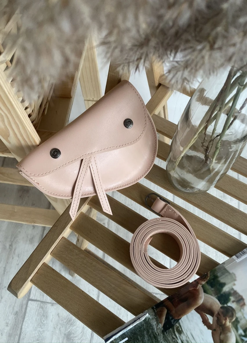 Поясна saddle bag на кнопках і ремінці, Пудра (2387) Ромашка Поясная (224146888)