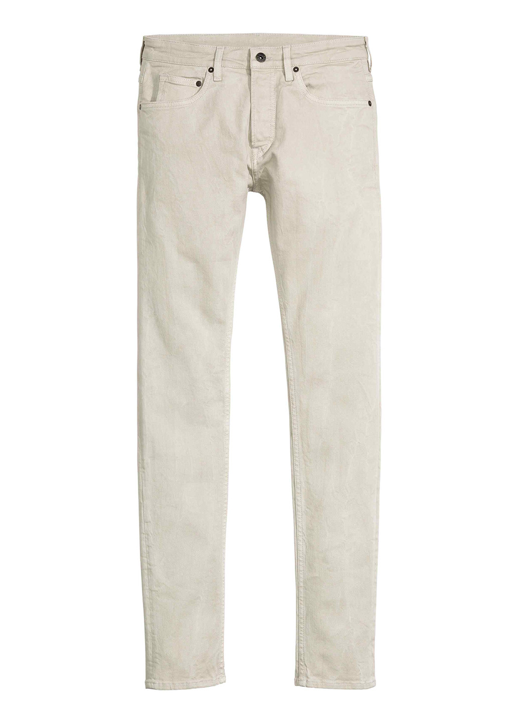 Джинси H&M завужені однотонні молочні джинсові