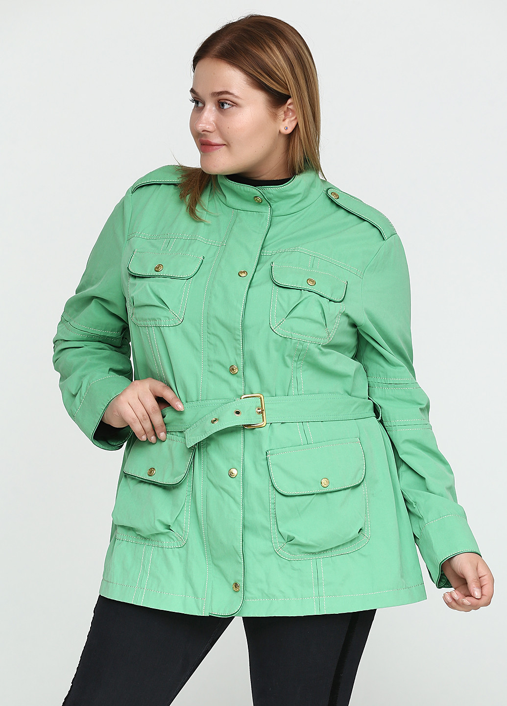 Светло-зеленая демисезонная куртка Fidele