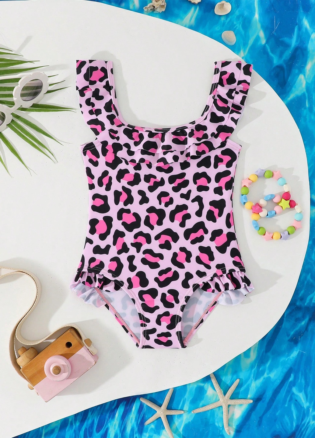 Рожевий літній купальник суцільний SHEIN