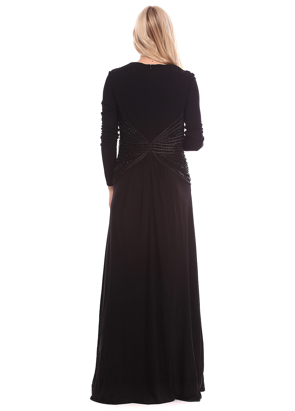 Черное вечернее платье Vera Mont однотонное