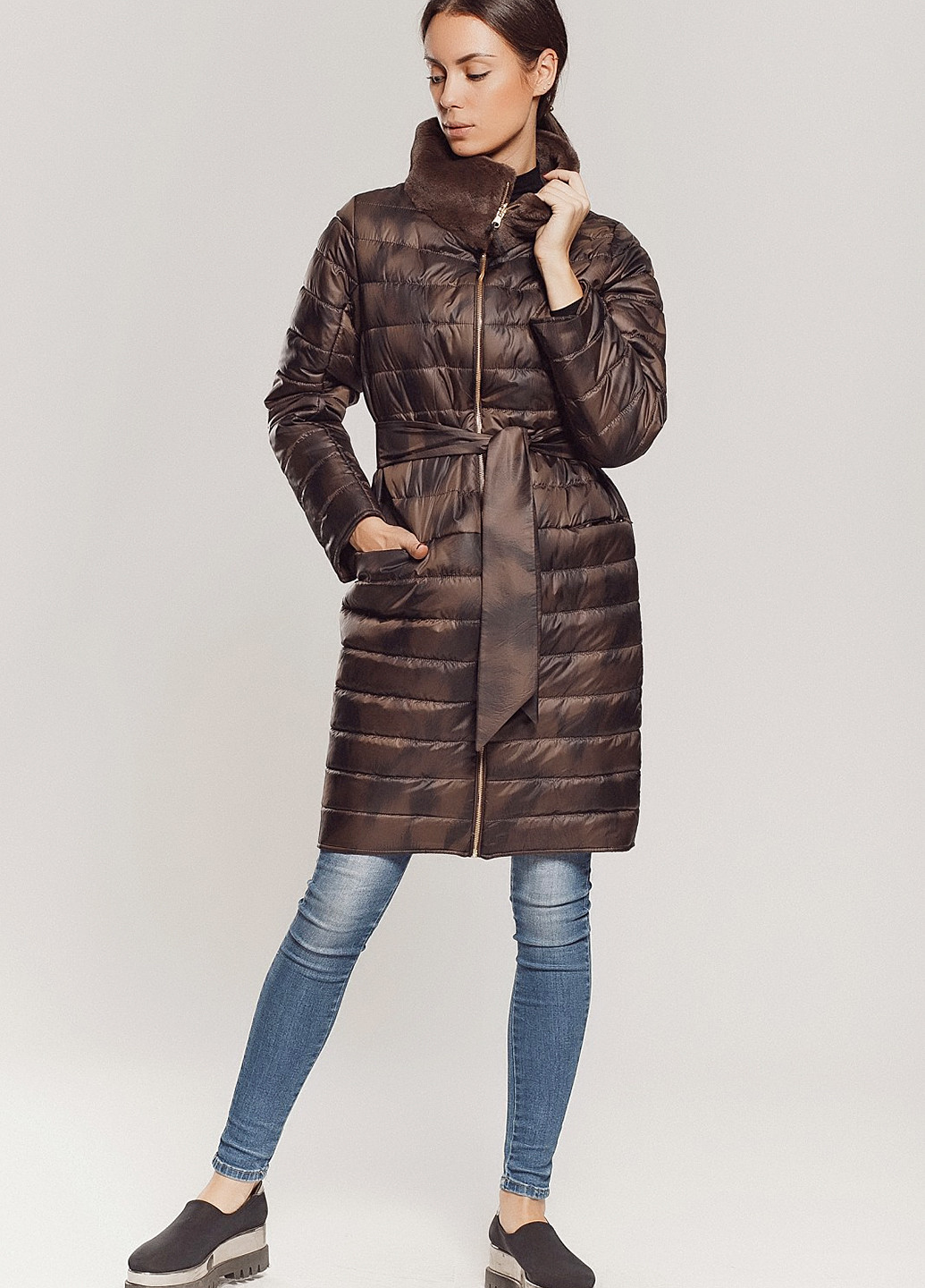 Коричневая зимняя куртка Esmeralda