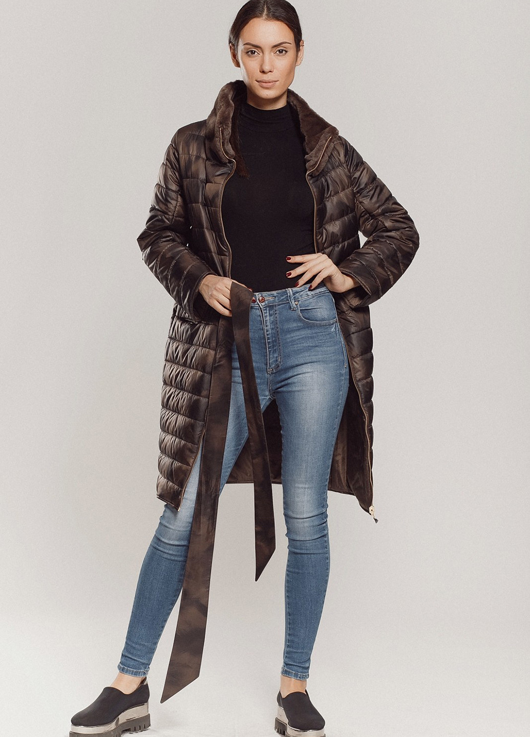 Коричневая зимняя куртка Esmeralda