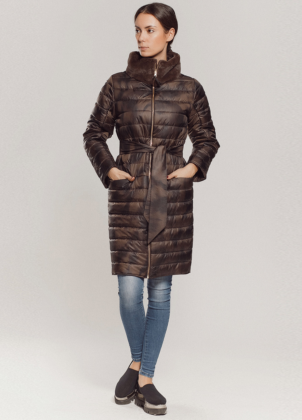 Коричневая зимняя куртка Esmeralda