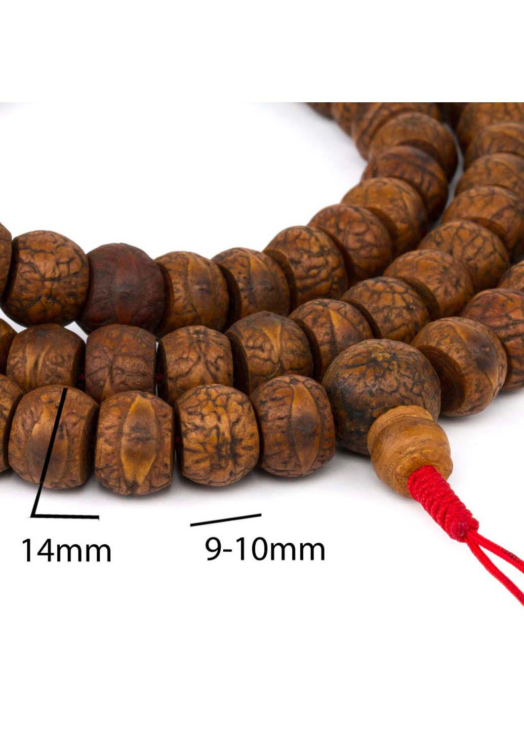 Четки "Боддхичитта" из семян дерева Зизифус Ziziphus Budhensis обточенные 14 мм HandiCraft (255611381)