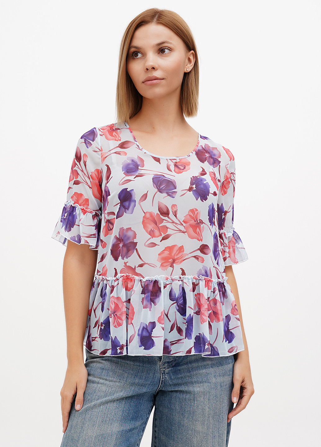 Светло-голубая блуза Sassofono Club