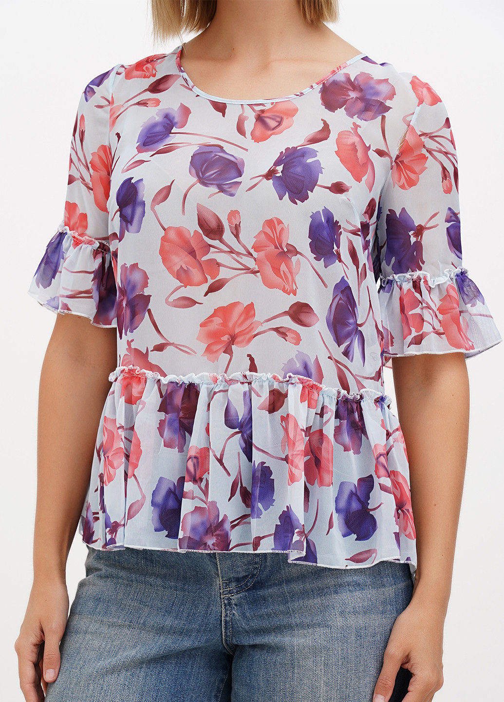 Светло-голубая блуза Sassofono Club