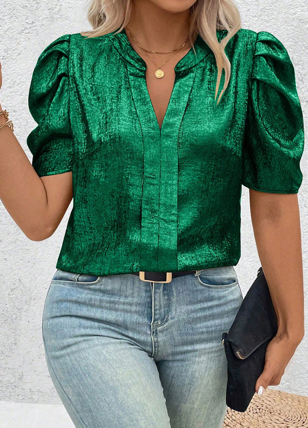 Зелена блуза SHEIN