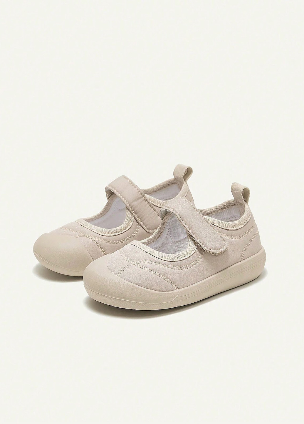 Светло-бежевые туфли на липучке SHEIN