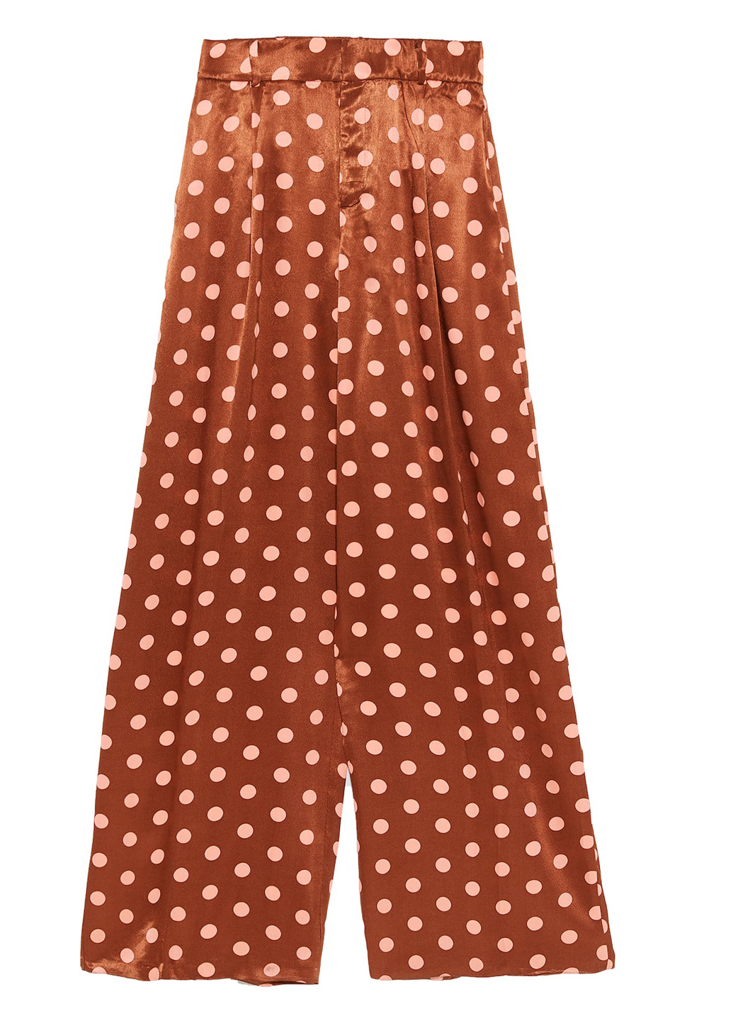Оранжевые кэжуал демисезонные прямые брюки Zara