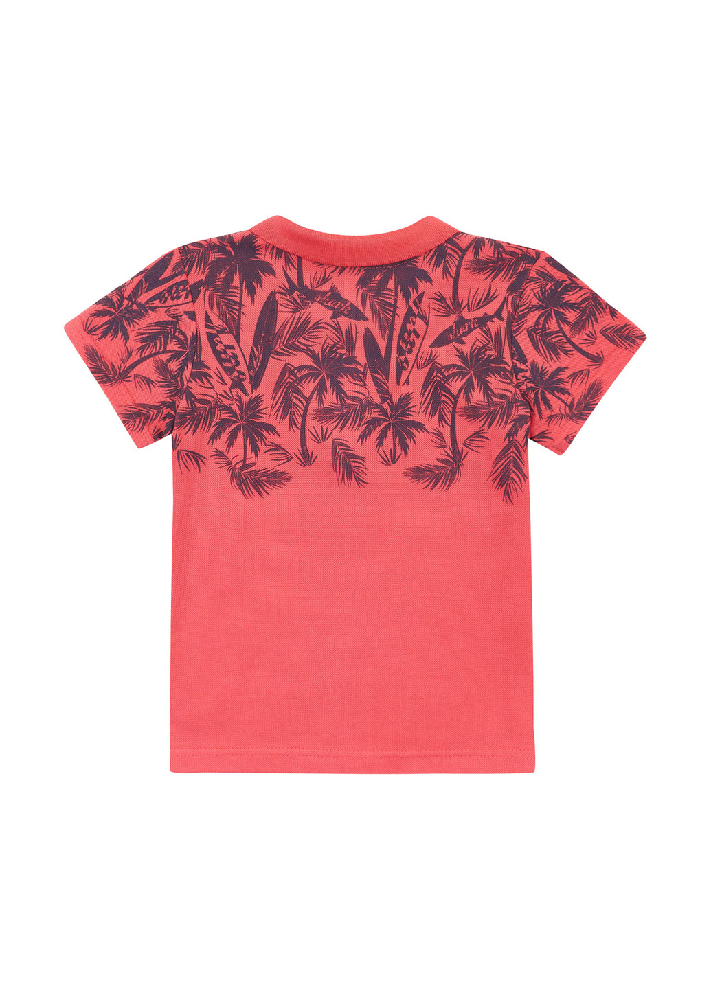 Коралловая детская футболка-поло для мальчика Z16 с рисунком