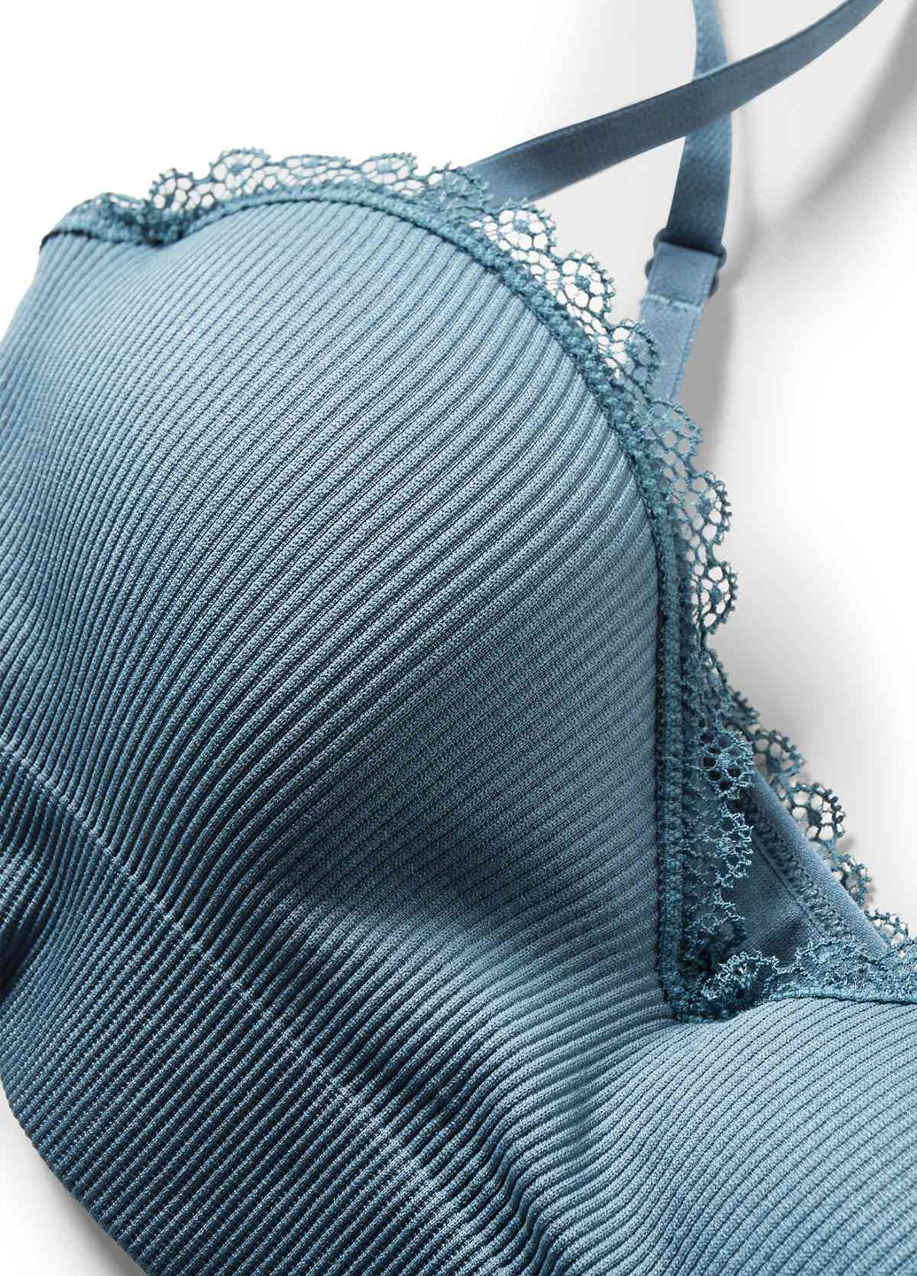 Серо-голубой топ бюстгальтер C&A без косточек полиамид