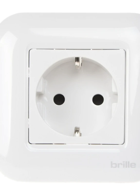 Розетка з заземленням TB-1RZ WHite Brille (253967227)