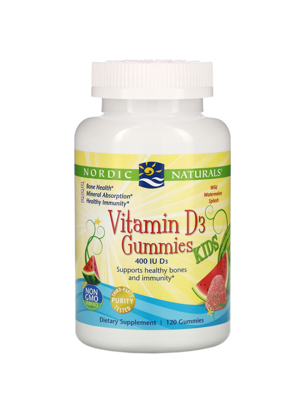 Детский витамин д3 Kids Vitamin D3 400 IU Gummies 60 жевачек Nordic Naturals (255408914)