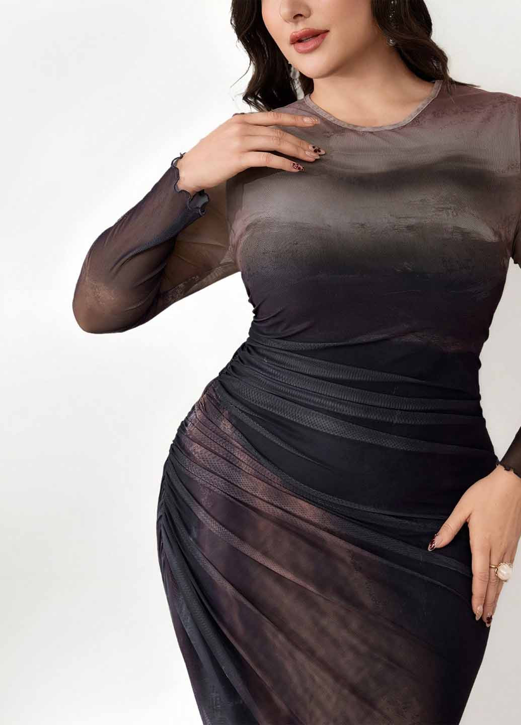 Комбінована вечірня, кежуал сукня силуетна SHEIN з градієнтом