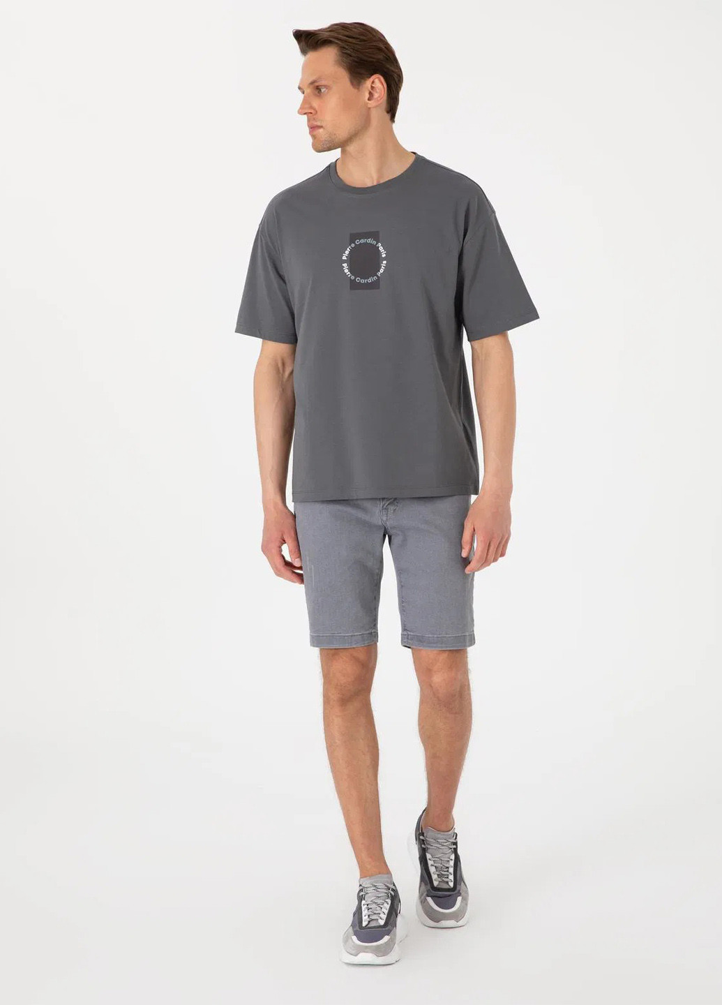 Графитовая футболка Pierre Cardin