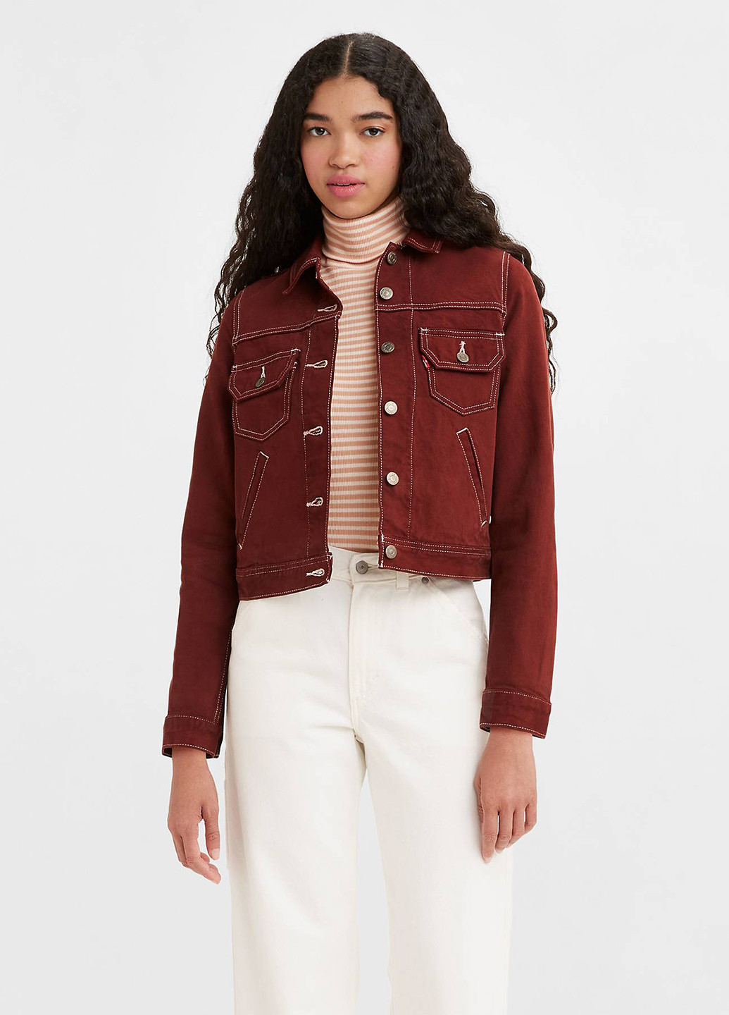 Бордовая демисезонная куртка Levi's