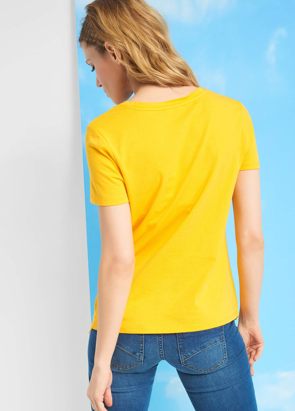 Жовта літня футболка з коротким рукавом Orsay