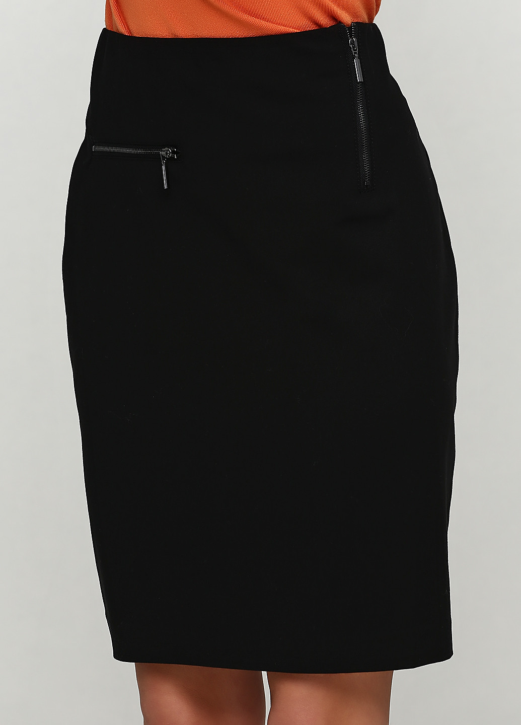 Костюм (жакет, брюки) Brandtex Collection юбочный однотонный чёрный деловой