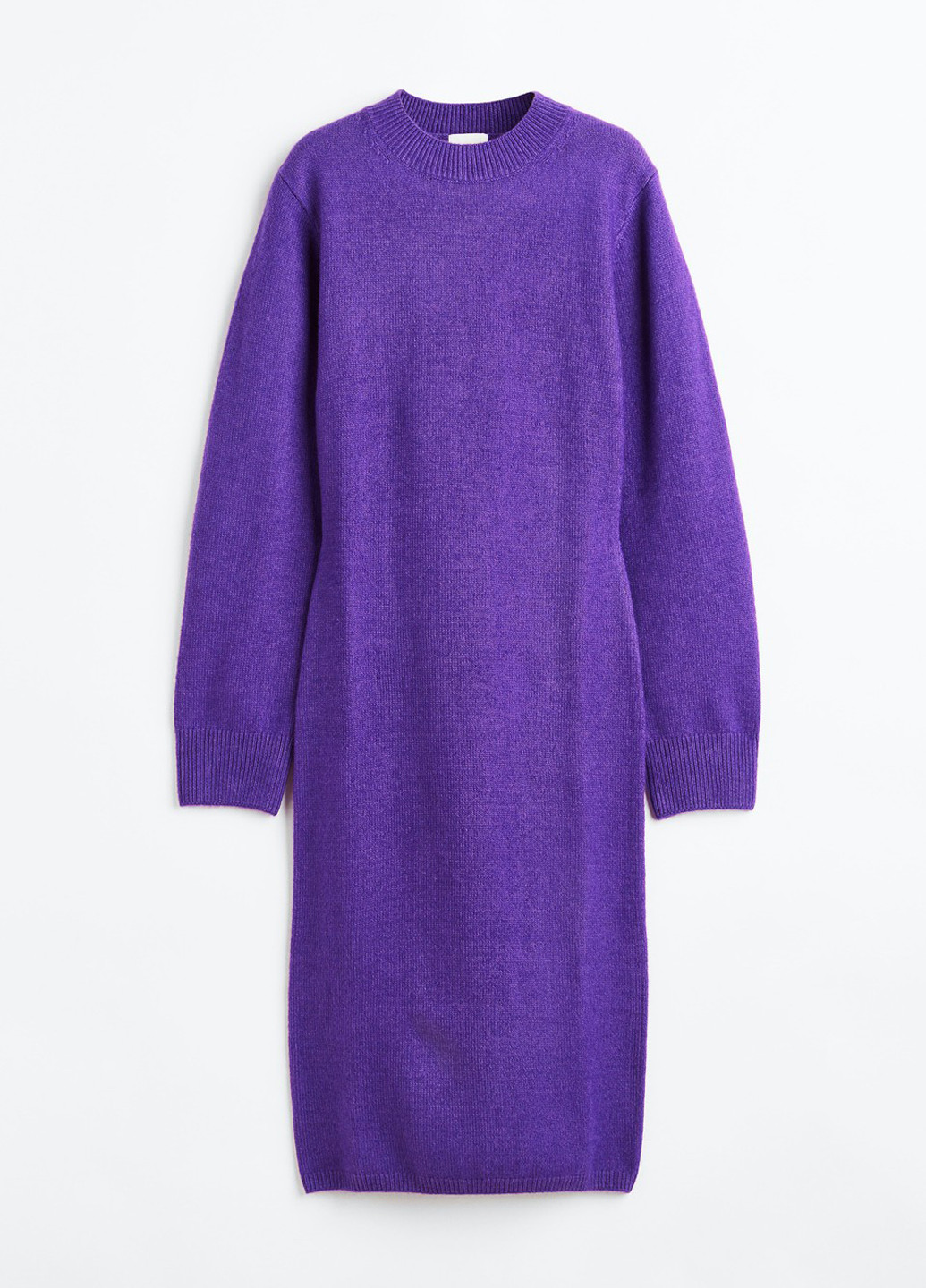 Фиолетовое кэжуал платье платье-свитер H&M однотонное