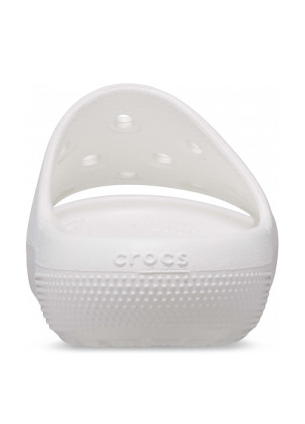 Белые шлепанцы Crocs с перфорацией